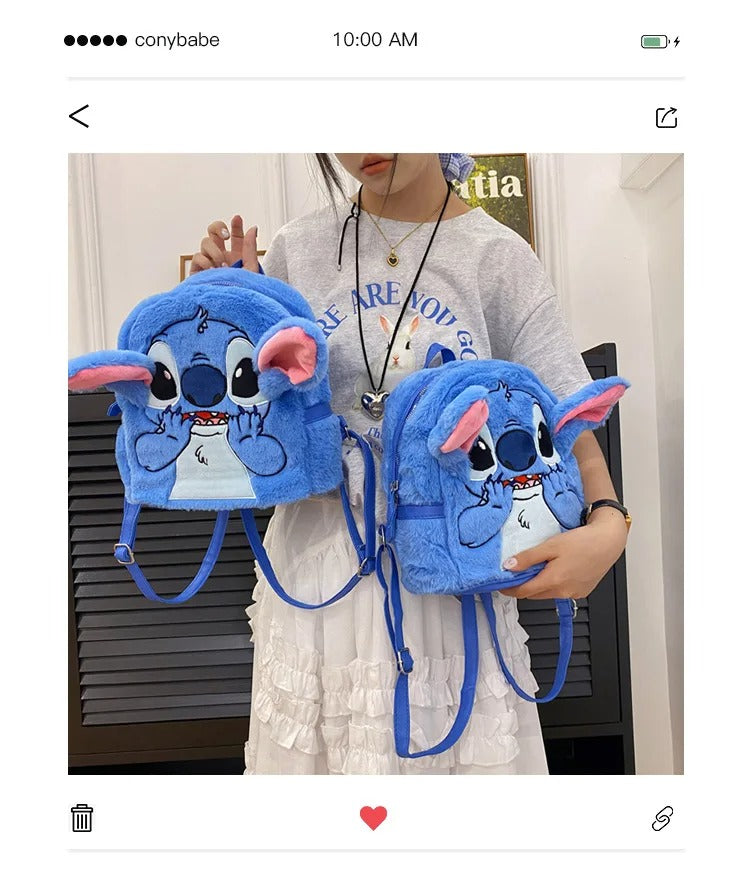 Disney Stitch Plush Backpack